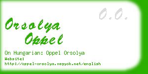 orsolya oppel business card